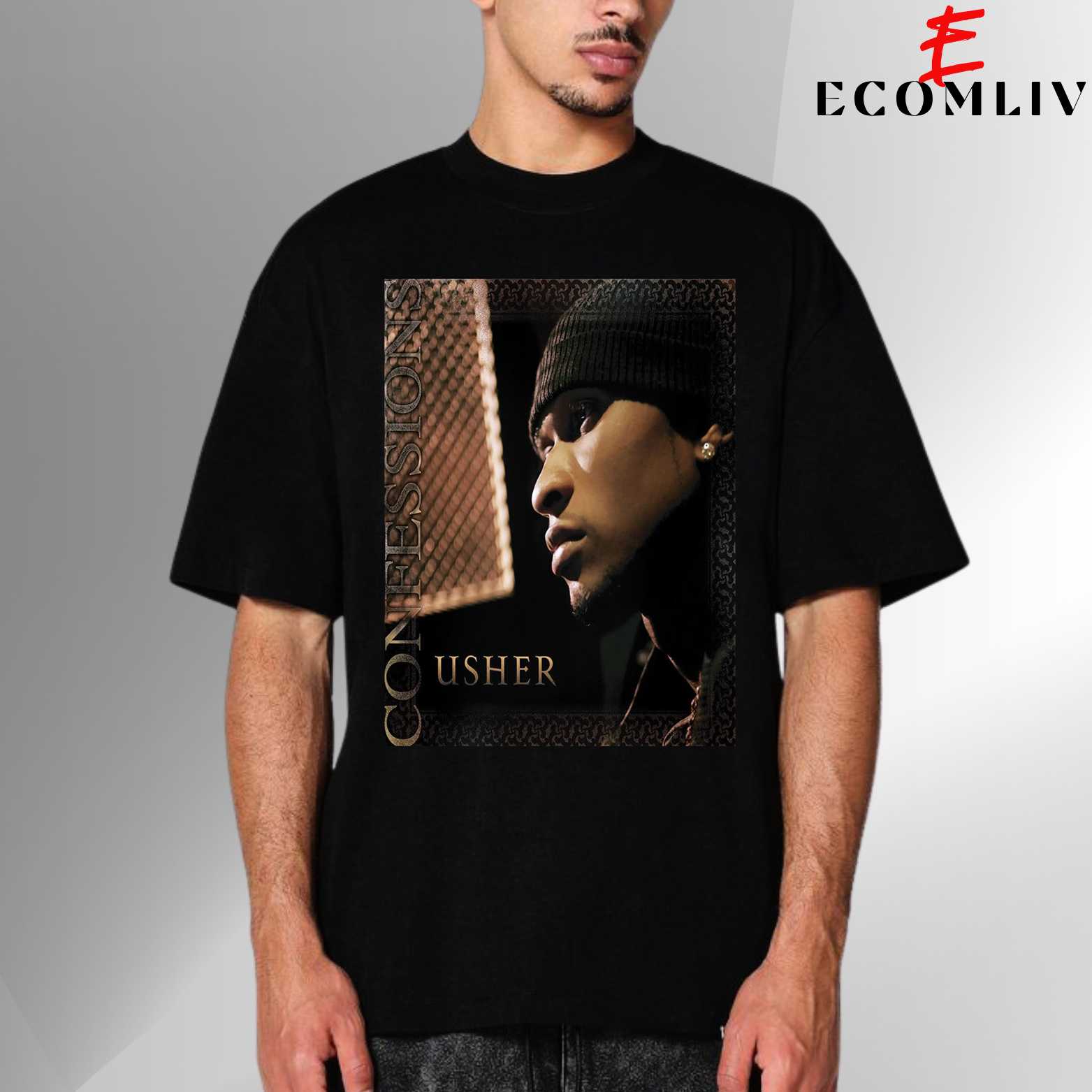 Usher Confessions Album Tee, Unisex Concert Merch, Graphic Streetwear Top